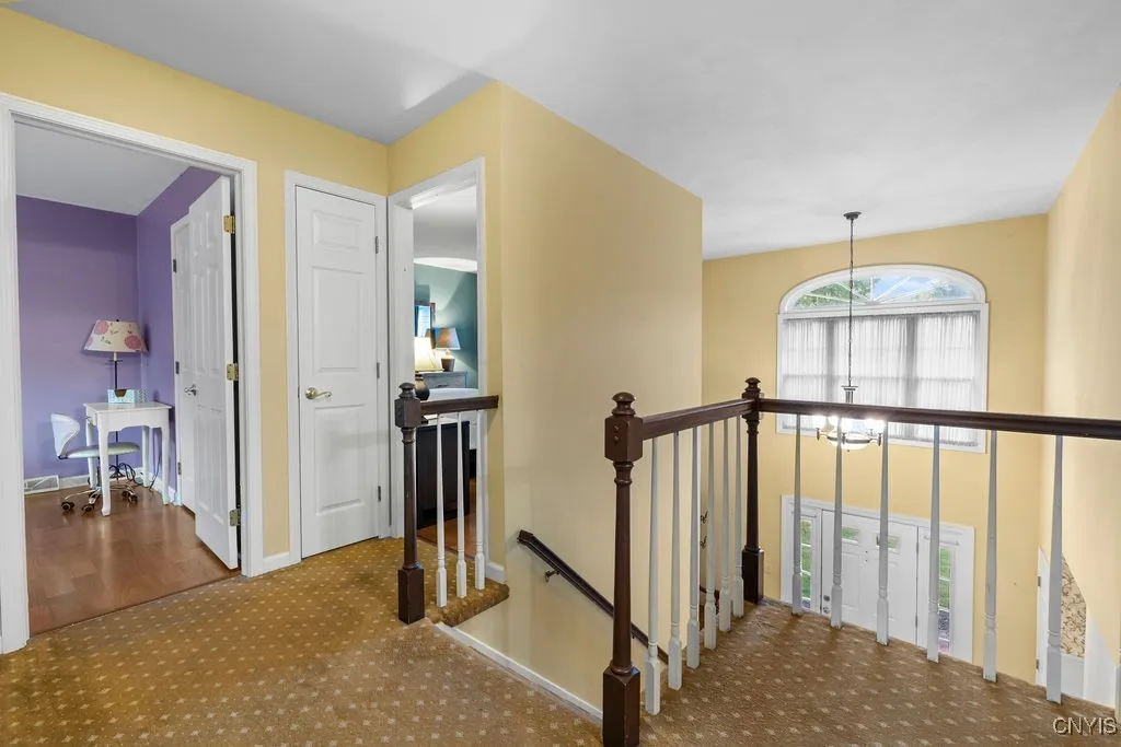 The second floor has carpet on the stairs and hallway. Will lead to all 4 bedrooms