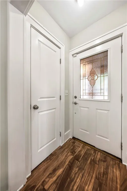 Front entrance from enclosed porch