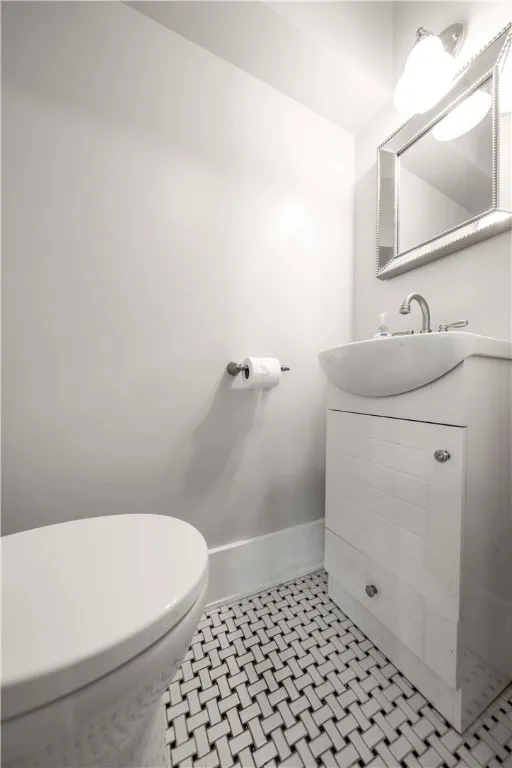 Powder room off  front entrance