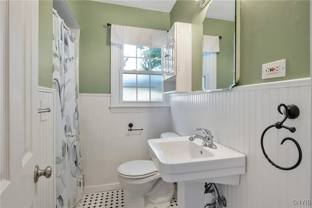 First floor bath with shower