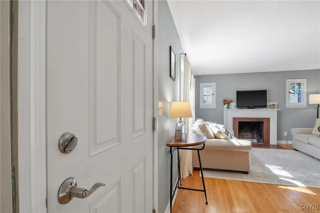 View from front door entry looking towards living room