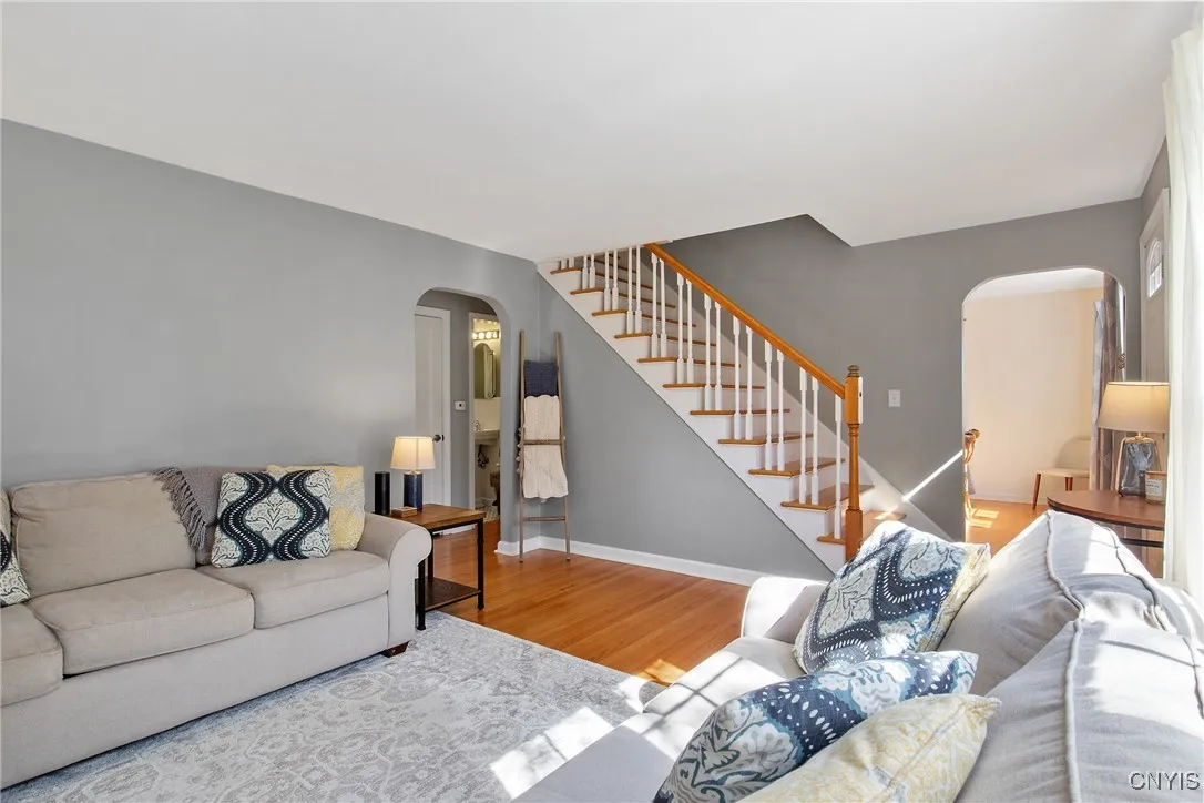 Open wide staircase to second level