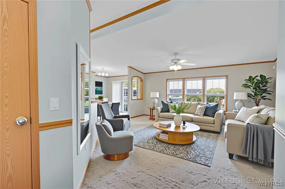 Virtually stated living room