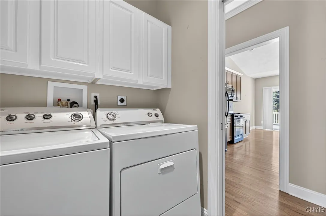 Washer and Dryer on the First Floor