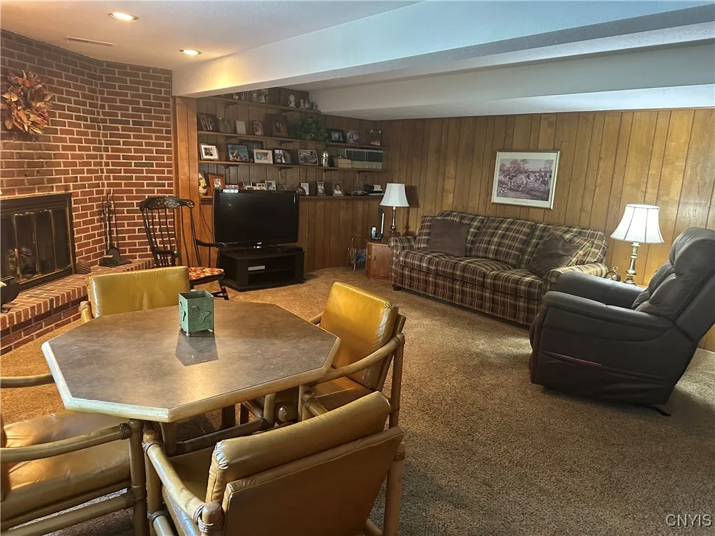 den/office/ playroom with gas fireplace