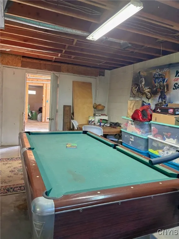 Basement entry from attached garage