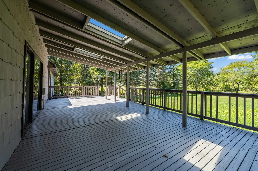 Large covered rear porch
