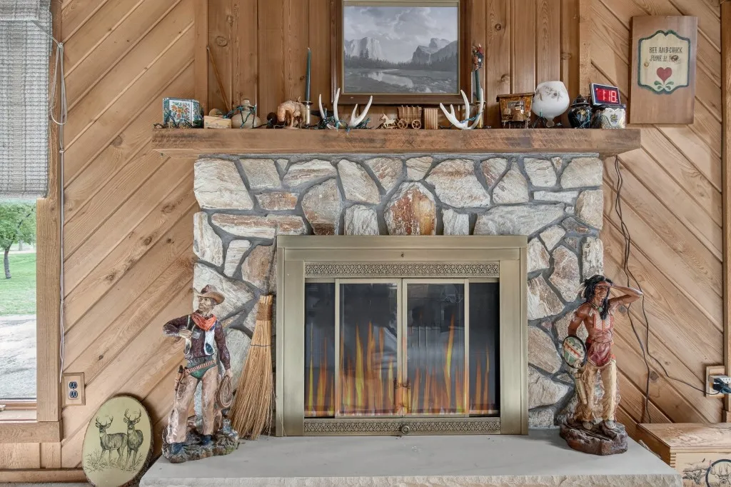 Wood buning fireplace