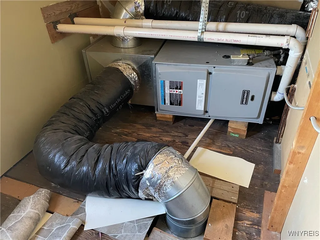 Manual for furnace includes option fo installing horizontally as shown.