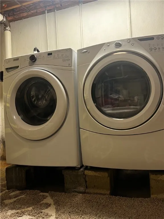 Laundry in basement