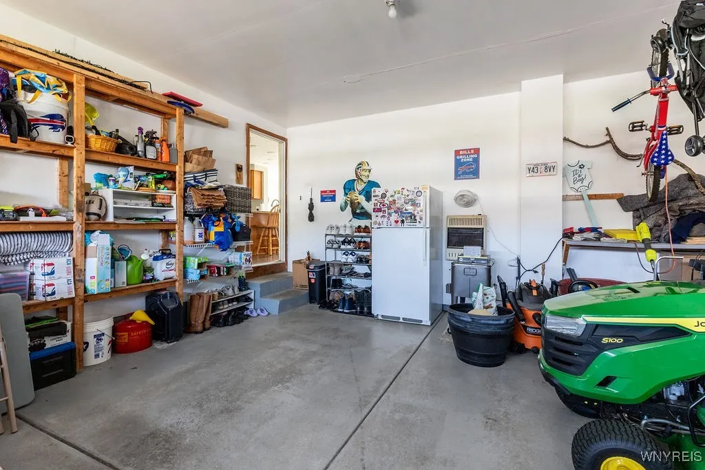 Attached 2 car garage with additional storage