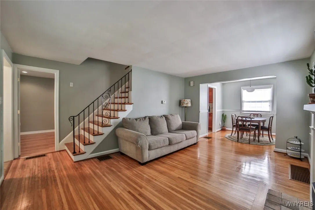 Living room. Beautiful hardwood floors.