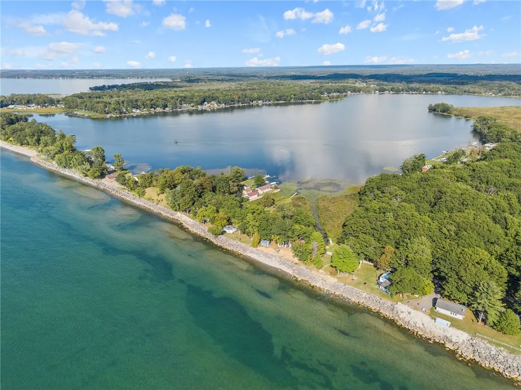 Lake Ontario and Sandy Pond with 81 N Rainbow Shores right in the middle!