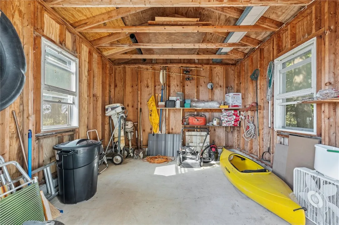 Ample storage in shed, or bunkie