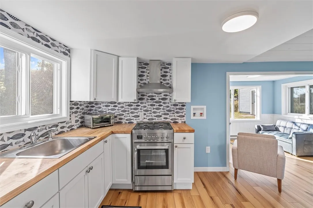 Kitchen view from 2nd bedroom entryway