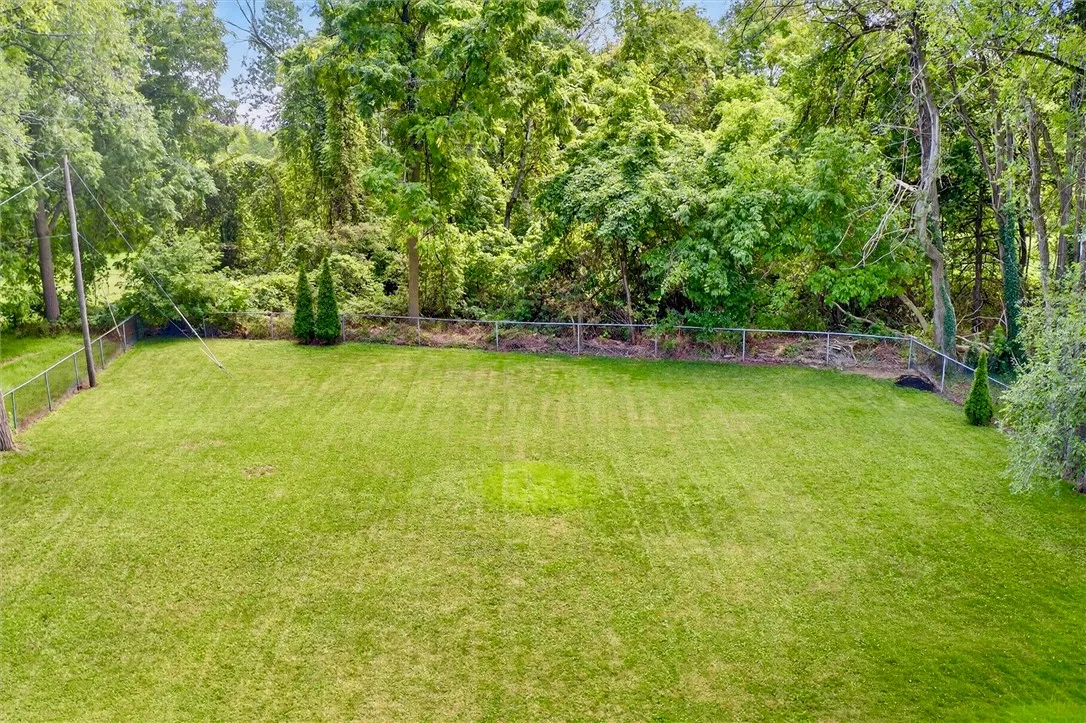 Fenced in backyard