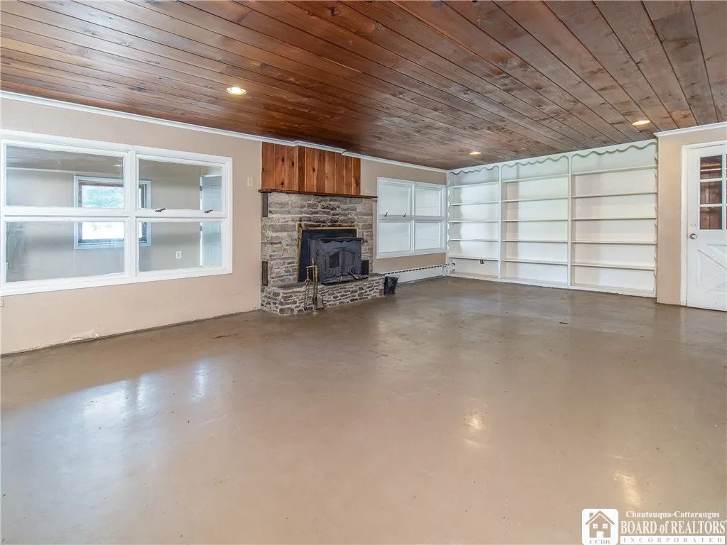 Access points to the main part of the home as well as the rear yard from the family room.