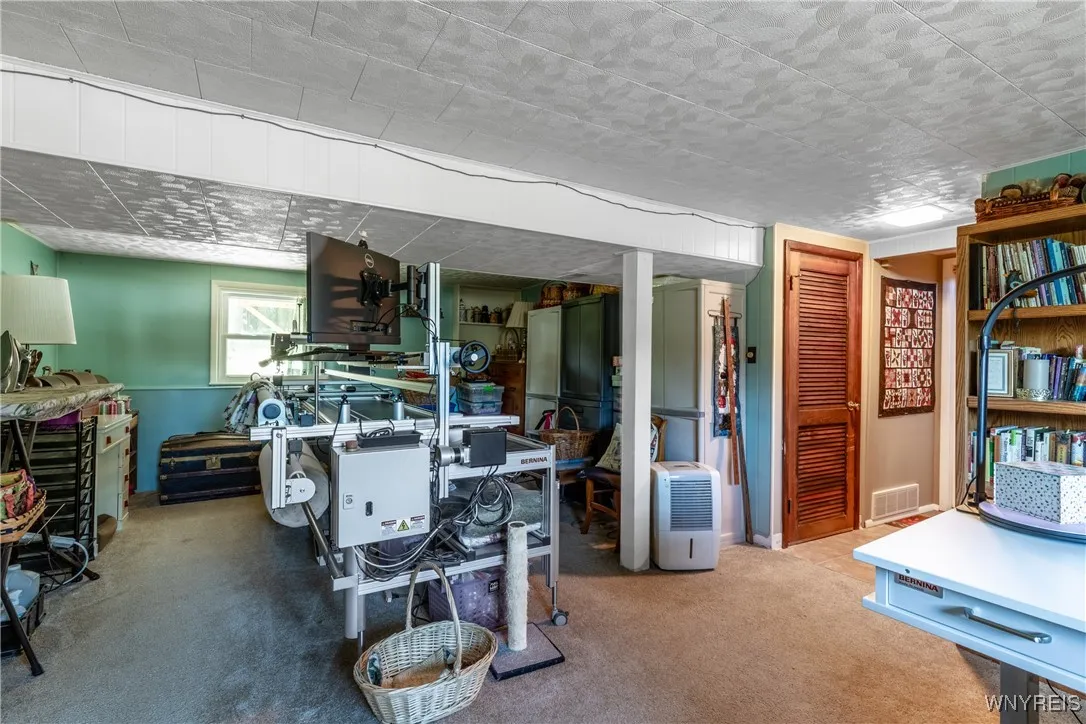Lower level living room/recreation space