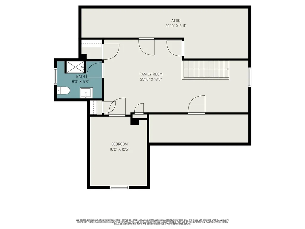 2nd floor layout - approximate dimensions
