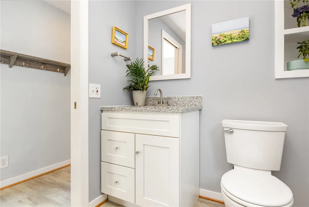 New half bath on first floor