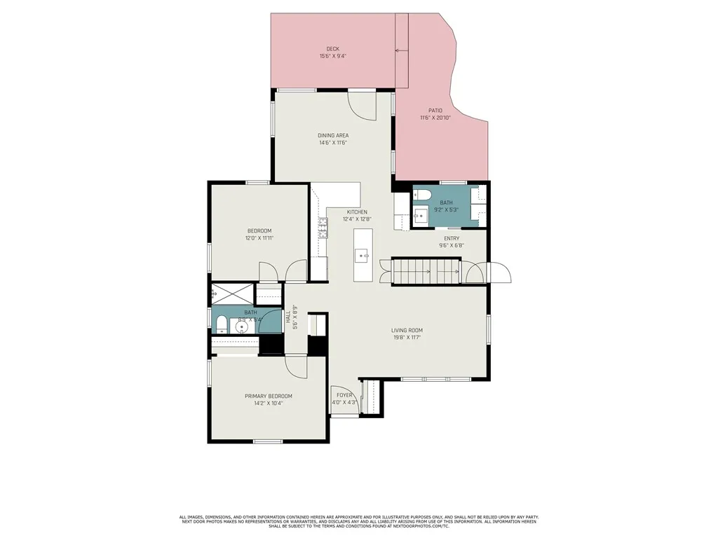 1st floor layout - approximate dimensions