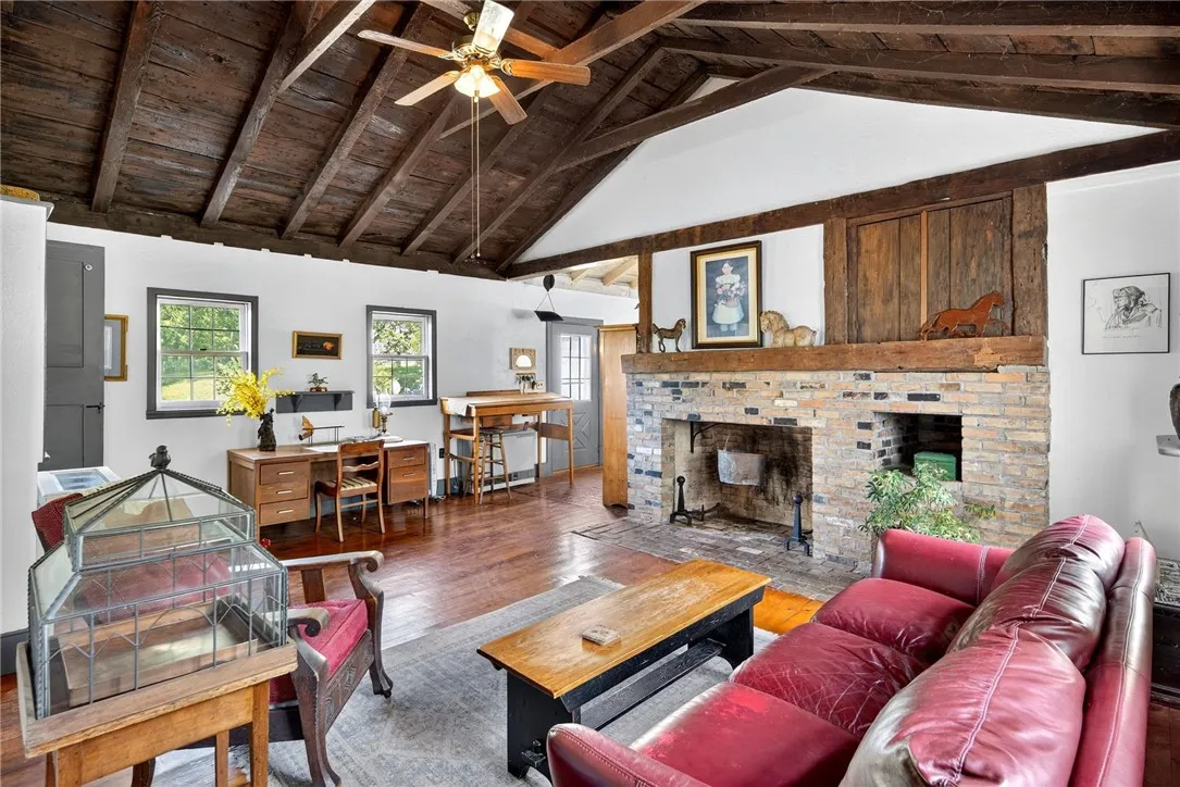 Convenient location between the kitchen and dining room