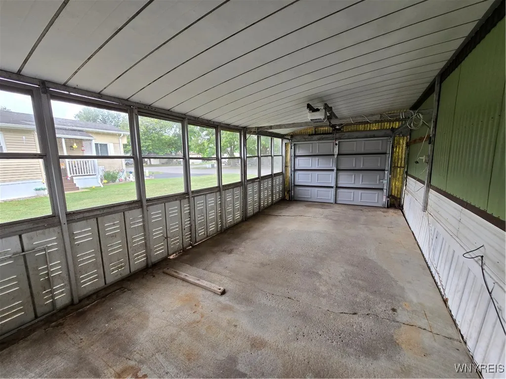 inside garage - plenty of storage area as well