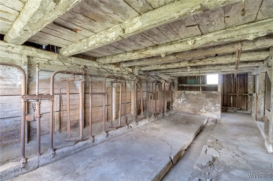 interior of barn