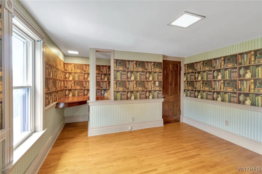 2nd floor bedroom with built in study nook and flip top desk