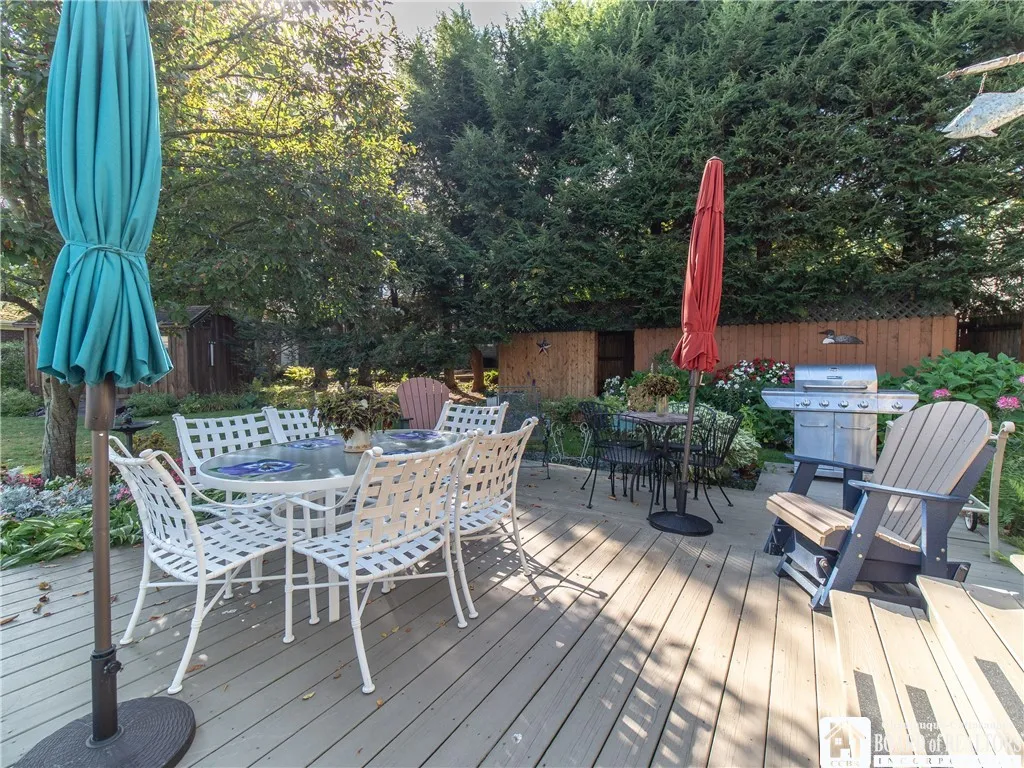 Deck off the patio