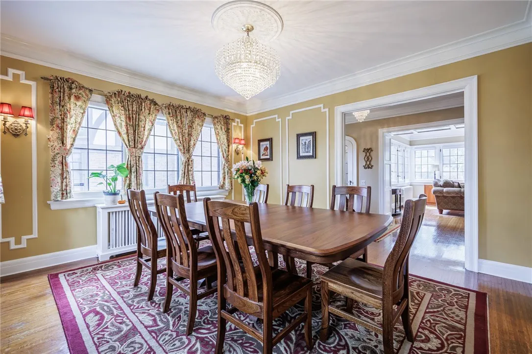 Room for large table that easily seats eight or more