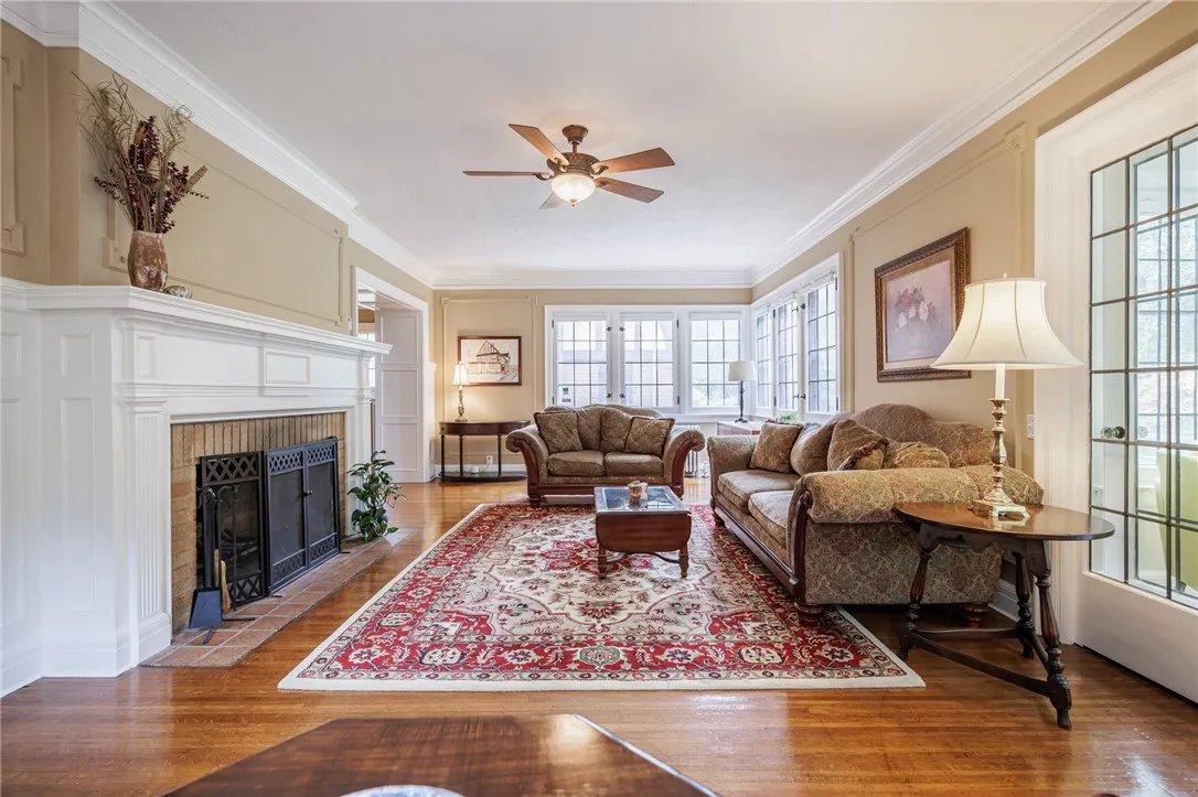 Curl up with a book next to the wood-burning fireplace.