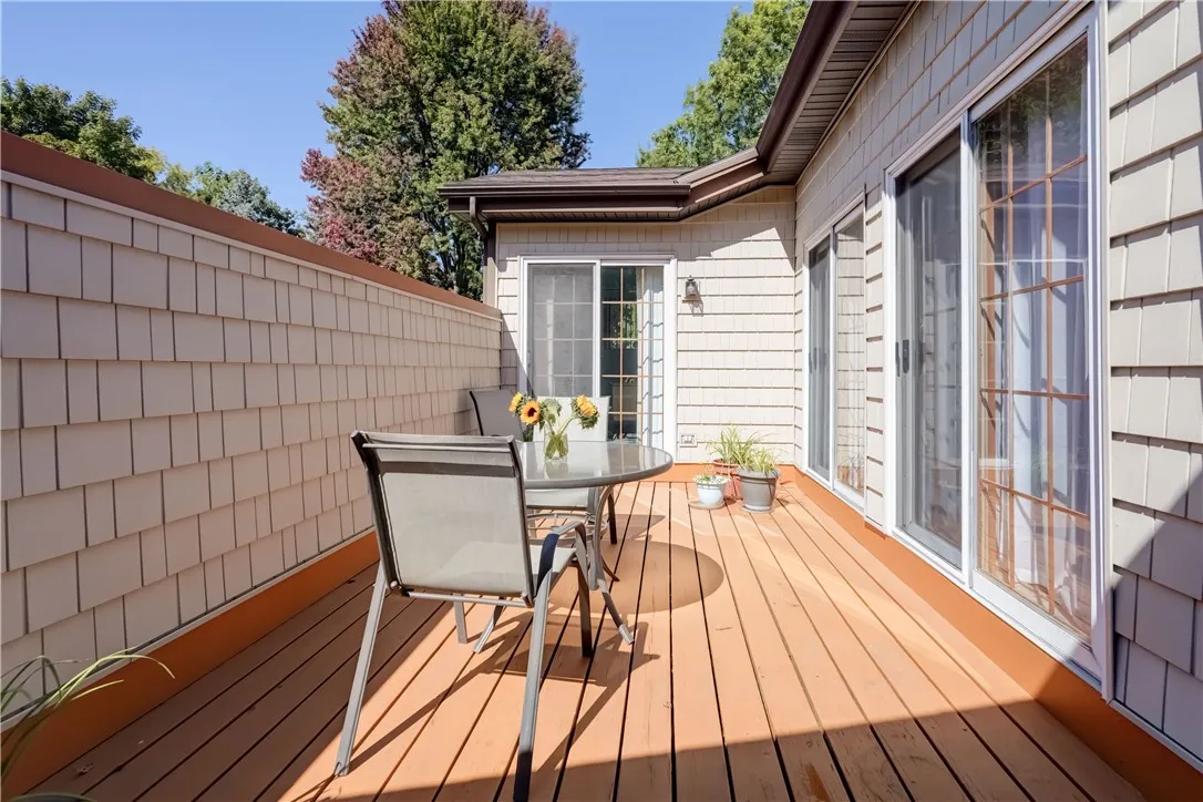 Deck from living room and den
