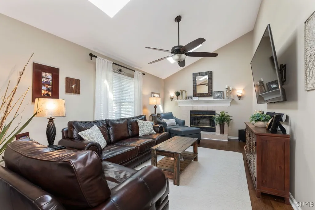 You\'ll love the vaulted ceilings in the family room, complete with wood burning fireplace for those cold winter nights.