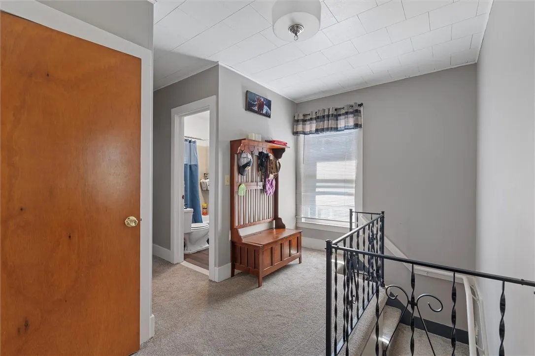 upstairs