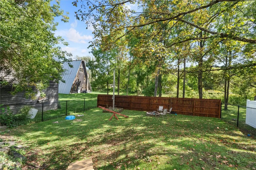 fenced in yard