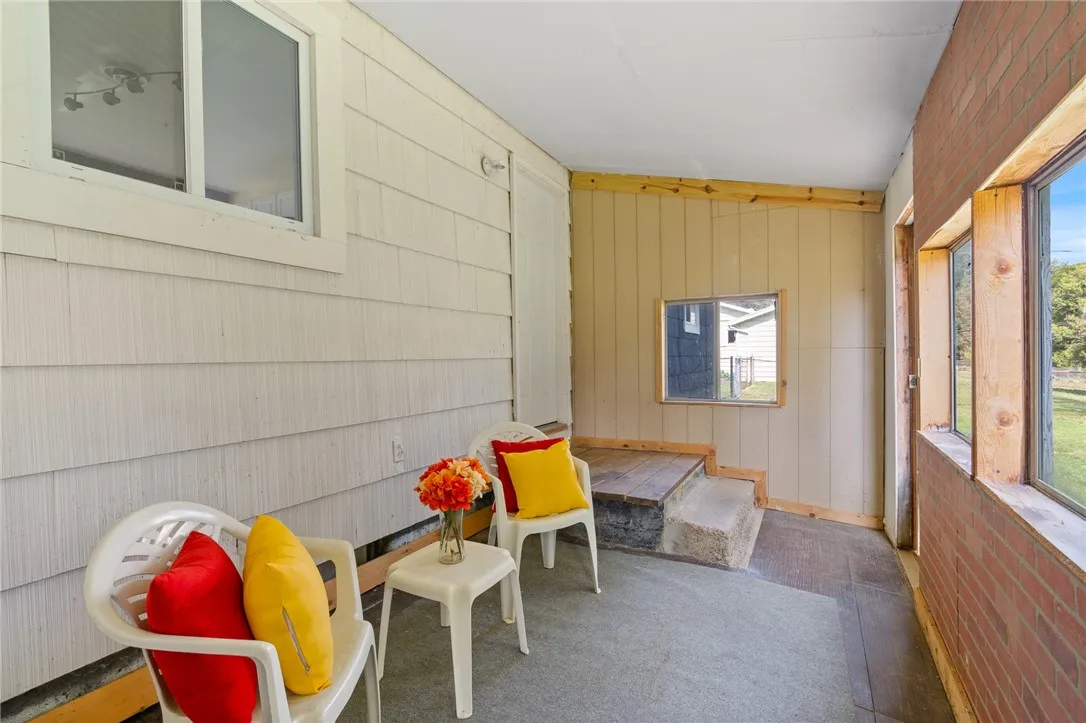 Transform this patio area to YOUR LIKING! A beautiful panoramic view of the lush rear yard! Maybe add your own indoor gas fire pit for a relaxing place to welcome each day’s sunset!