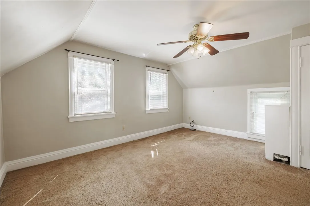 Bedroom #2 with ceiling fan and great closet space!