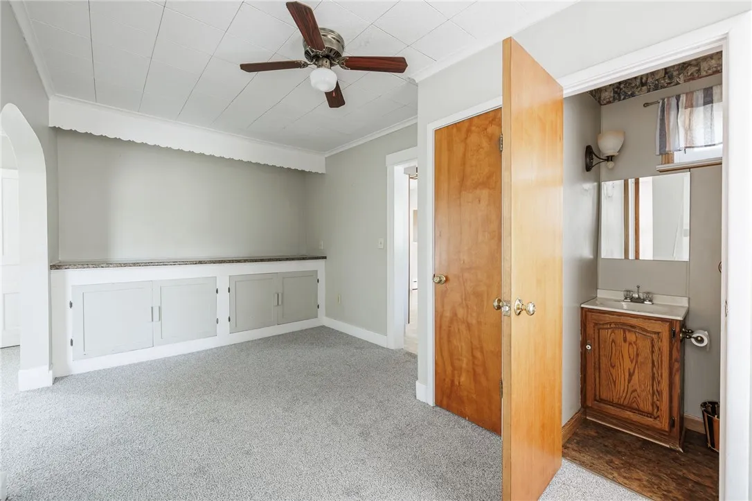 Powder Room and coat closet are conveniently located off the Dining Room
