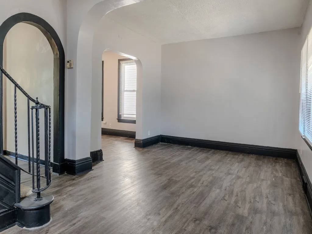 Entranceway foyer leading into the spacious living room & formal dining room