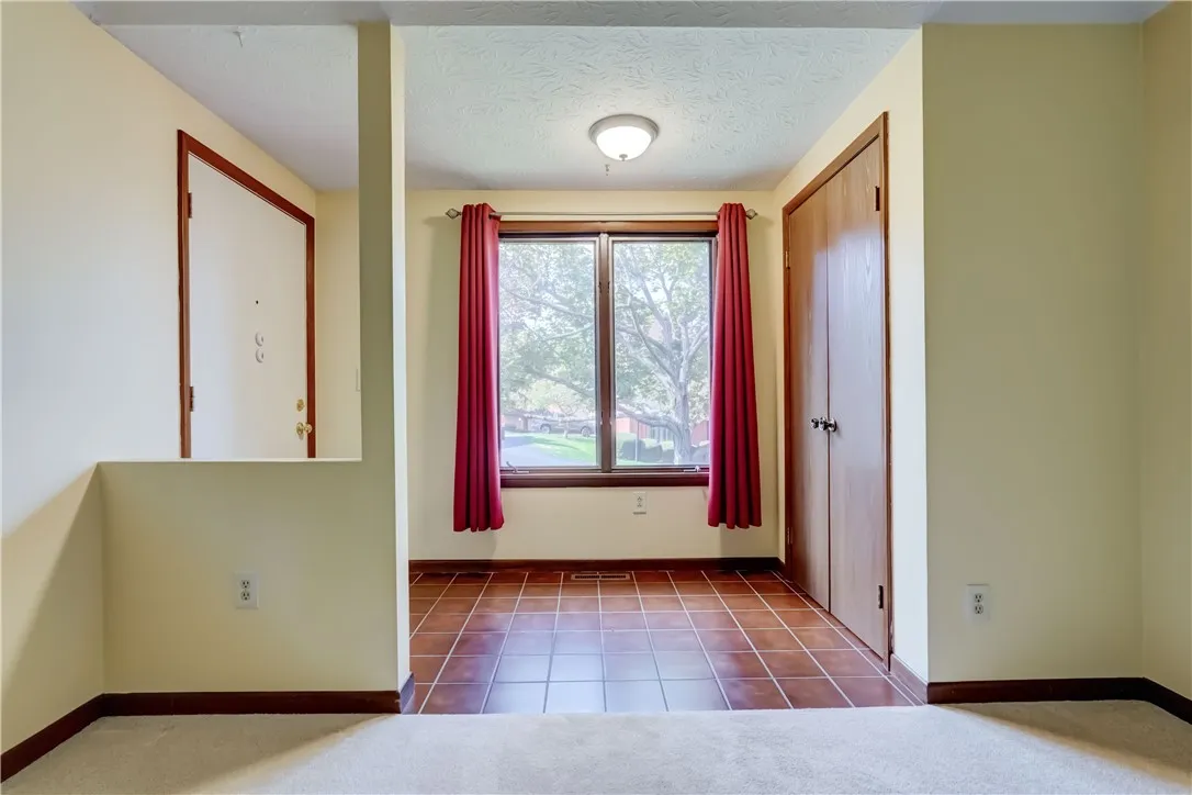 view of the entry hall from the living room