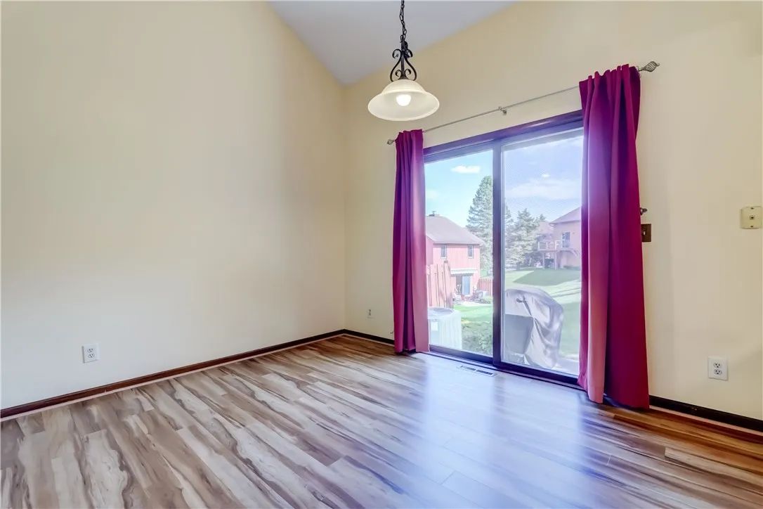 dining room with sliding door to the patio