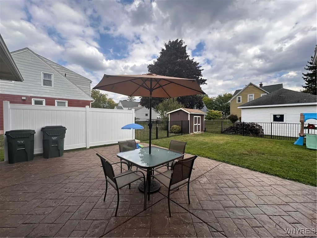 Back yard with patio