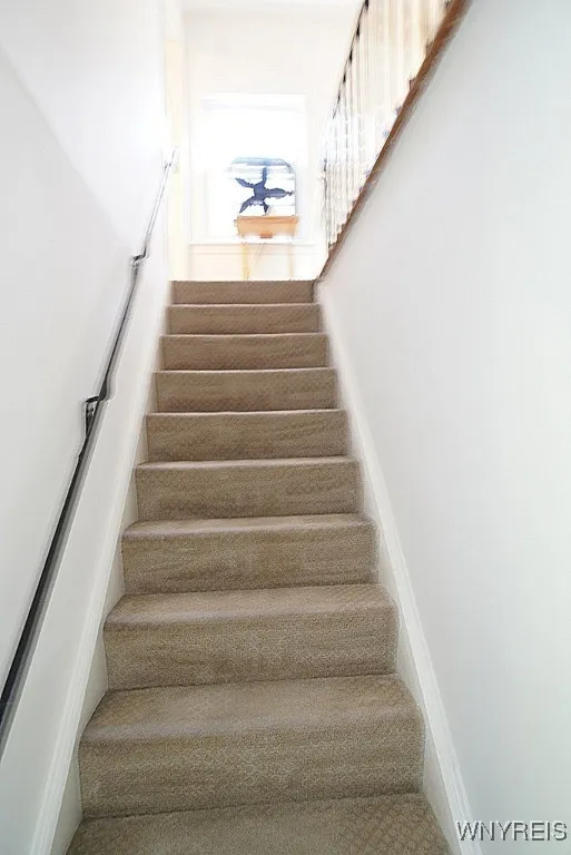 Staircase leading up to the second floor