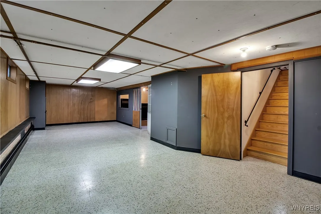 Partially finished basement