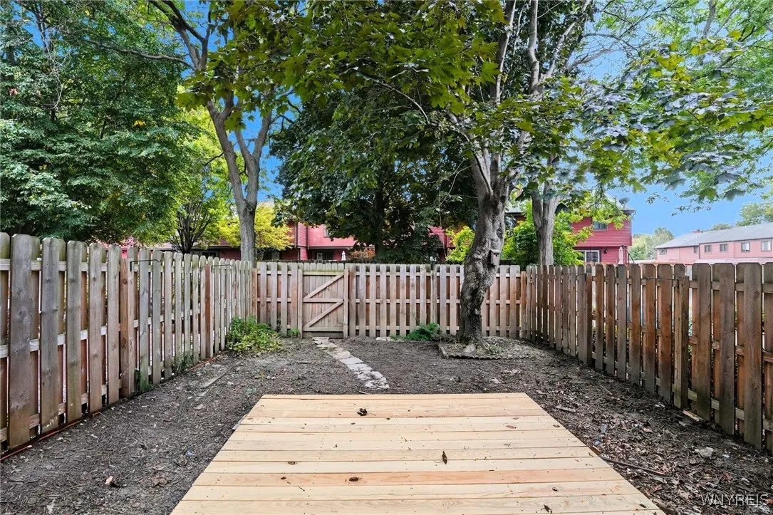 Fully fenced backyard