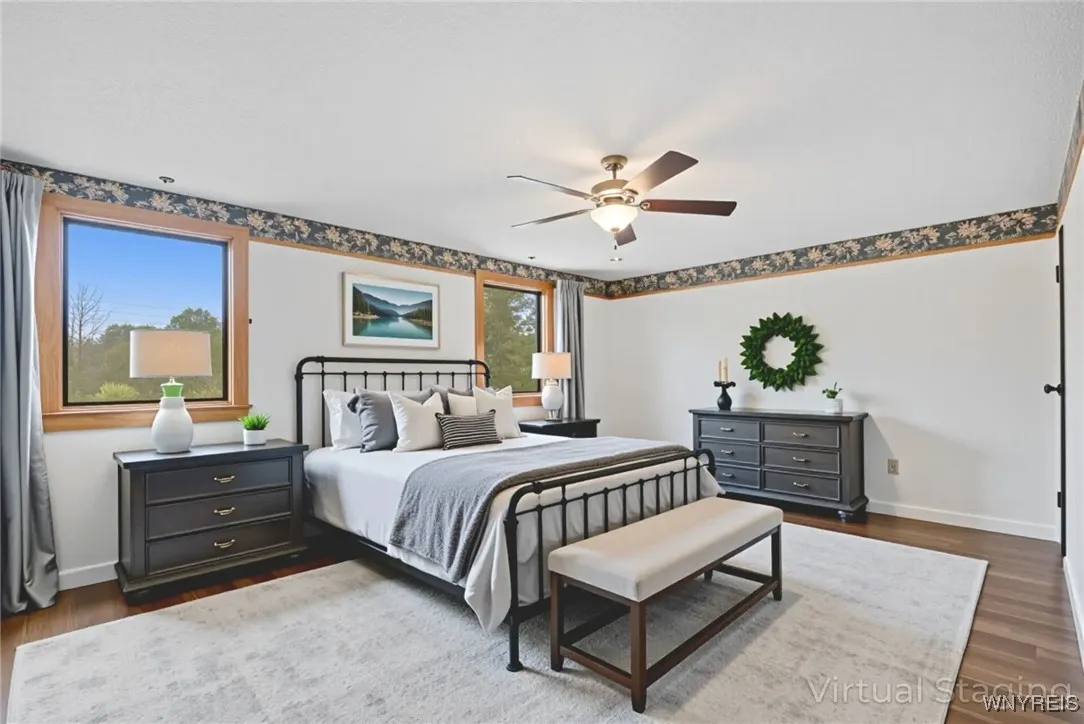 Virtually staged Bedroom 1