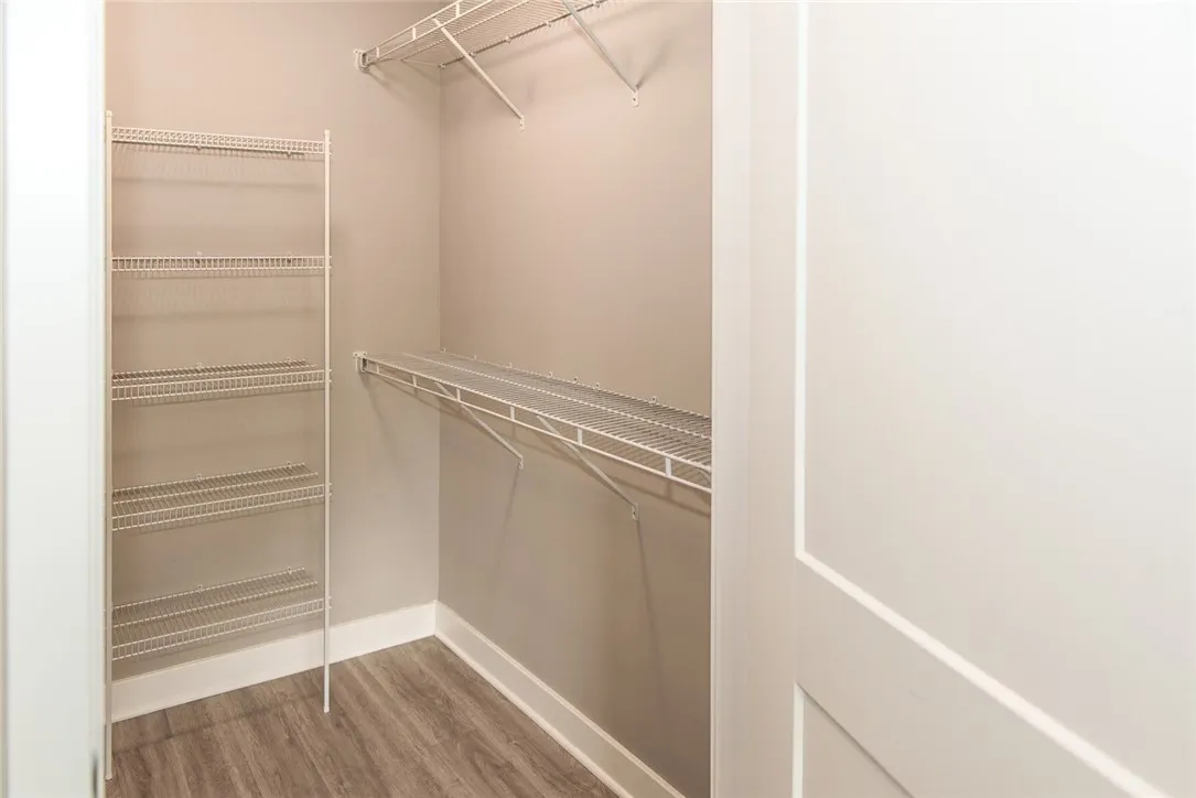 Typical walk-in closet