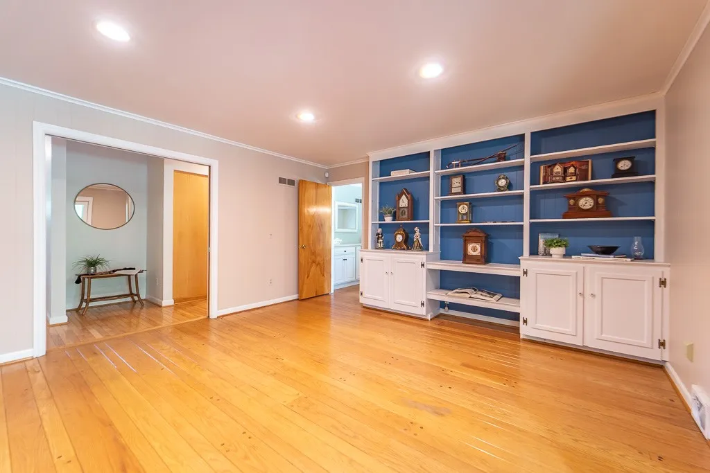 Beautiful built-in bookcases and cabinets can showcase your library or other collections.