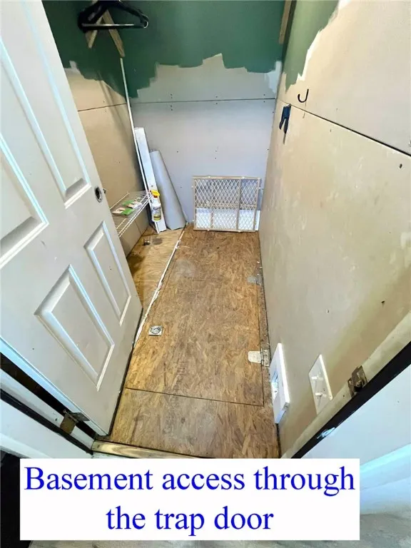 Front closet with basement access